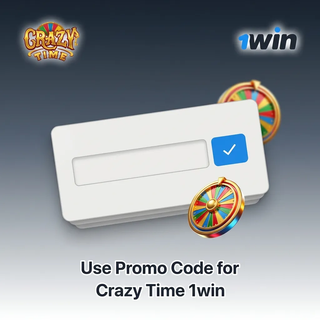 Players entering promo code CRAZYTIME500 at 1win for Crazy Time bonus during registration or deposit